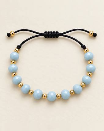 Pulsera de cristal azul hielo