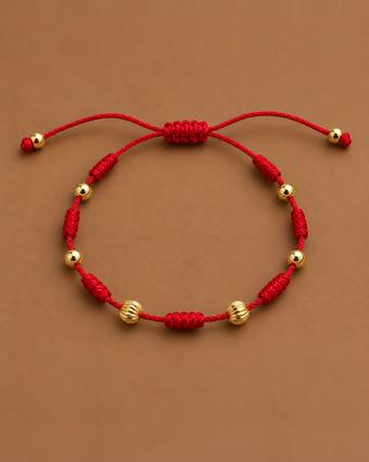 Pulsera 7 nudos roja mixta