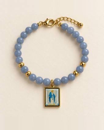 Pulsera escapulario azul cielo