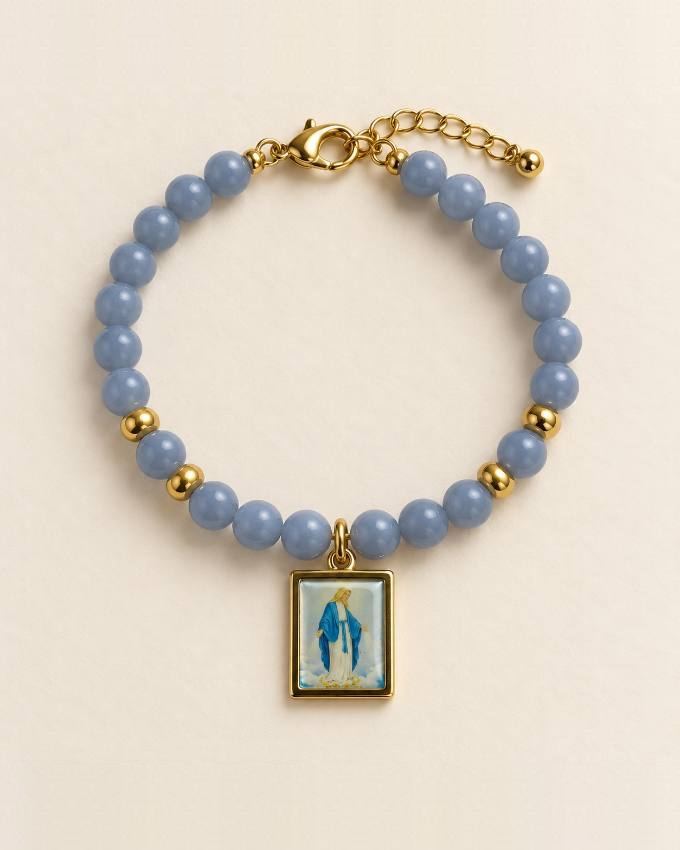 Pulsera escapulario azul cielo