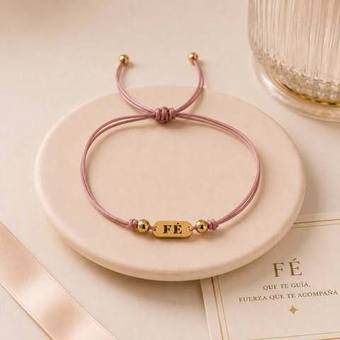Pulsera Fe rosa viejo