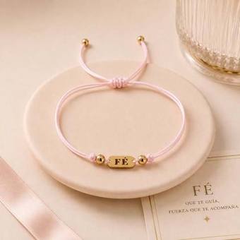 Pulsera Fe rosada