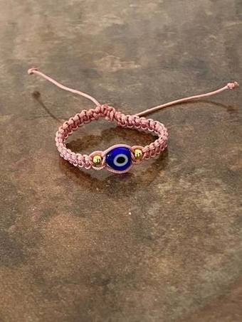 Pulsera ojo turco rosada