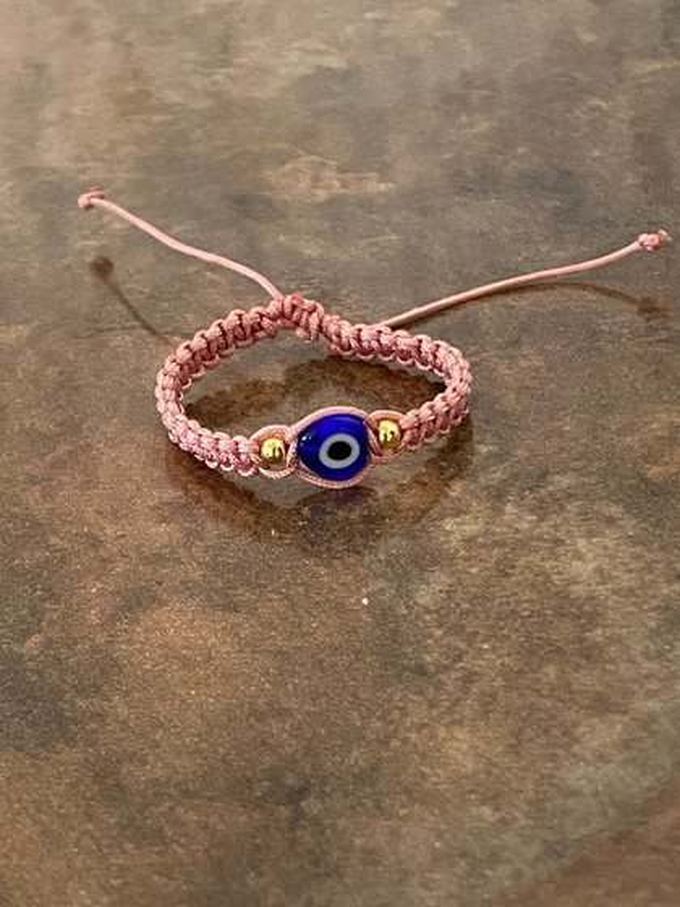 Pulsera ojo turco rosada