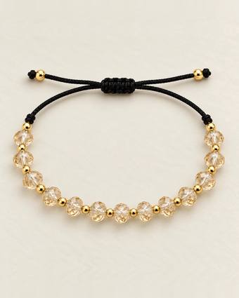 Pulsera de cristal champán