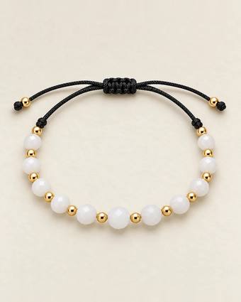 Pulsera de cristal blanco