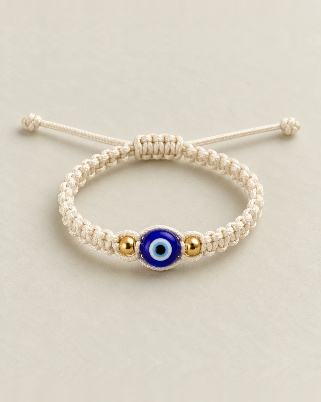 Pulsera ojo turco con balines de oro 14k, foto 2 de 3