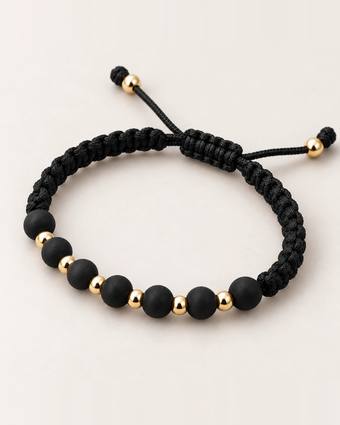 Pulsera Ónix y Oro