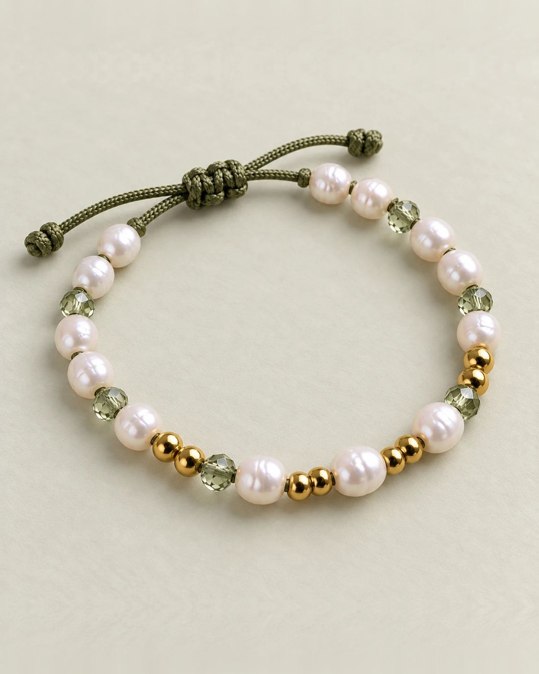 Pulsera Perla Verde Oliva, foto 1 de 3