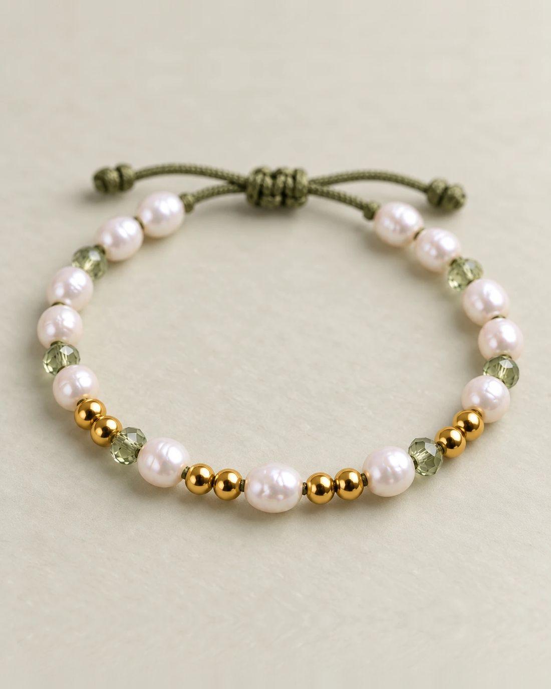 Pulsera Perla Verde Oliva, foto 2 de 3