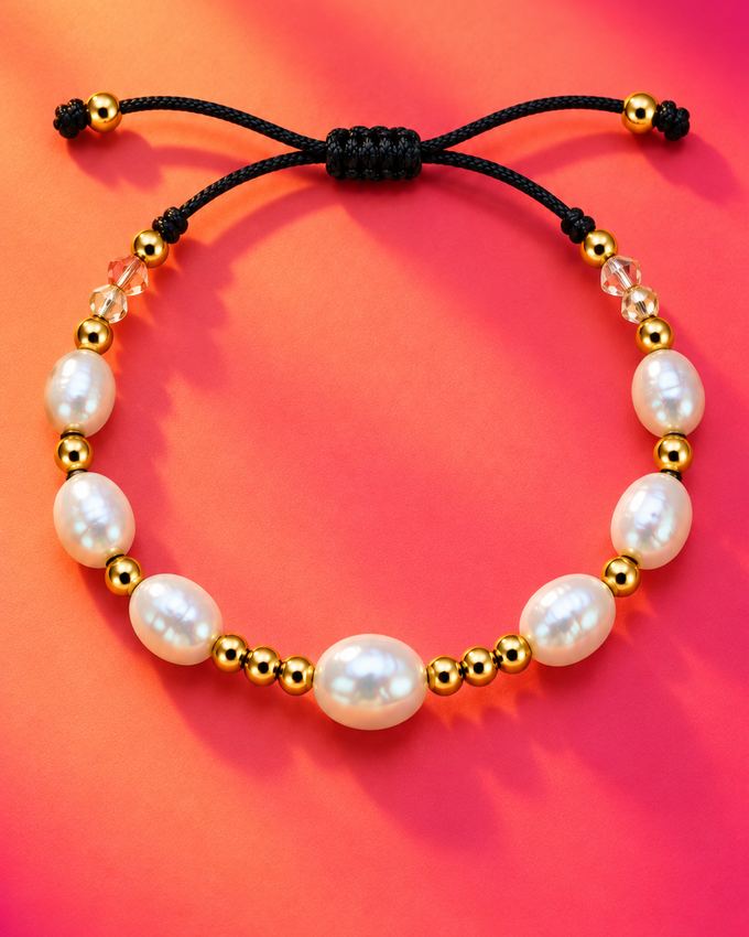 Pulsera de siete perlas naturales