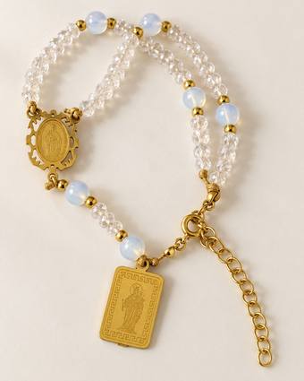 Pulsera rosario Milagrosa de ópalo