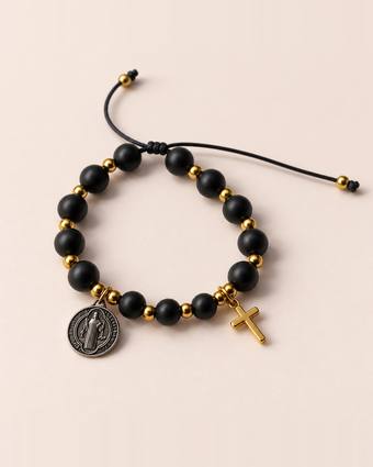 Pulsera San Benito negra, otra vista