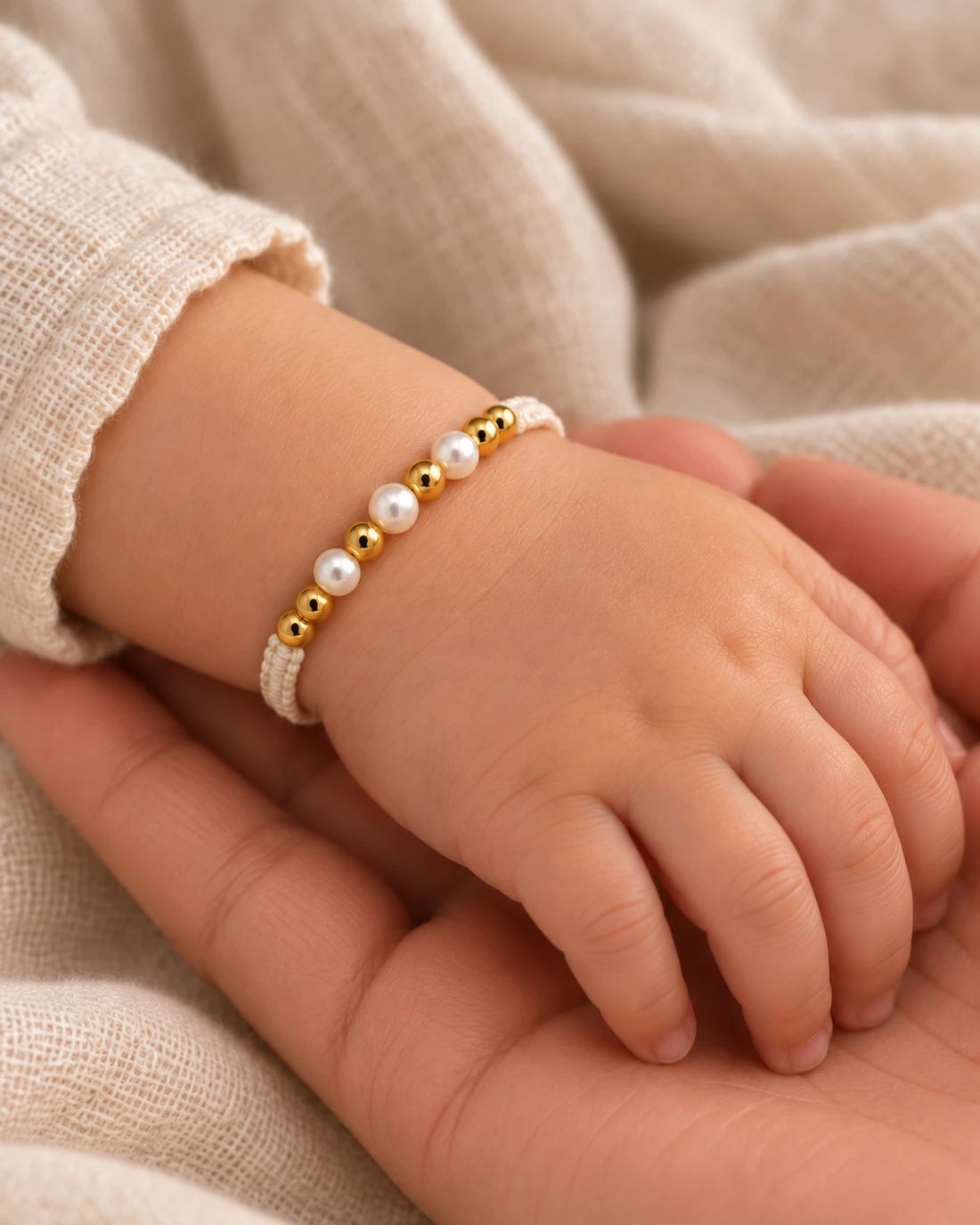 Trébol de Perlas, puesta en la muñeca
