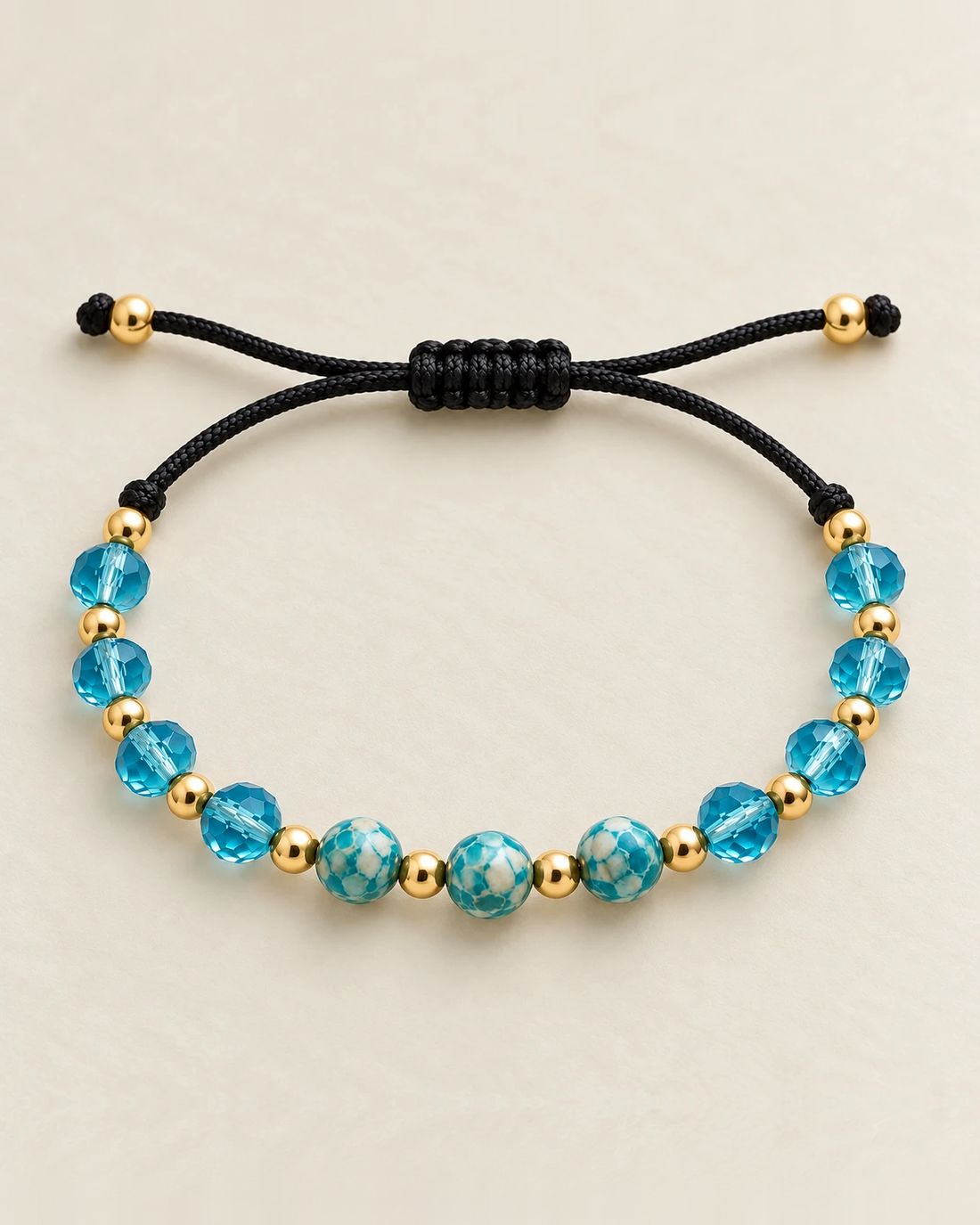 Pulsera de cristal turquesa, foto 1 de 2