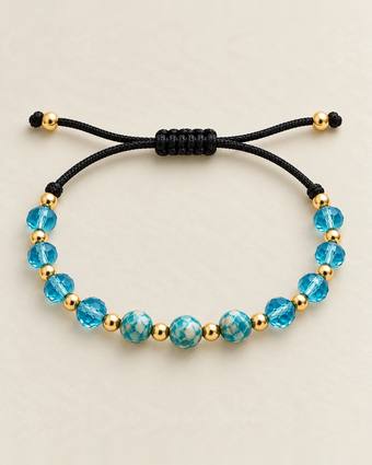 Pulsera de cristal turquesa