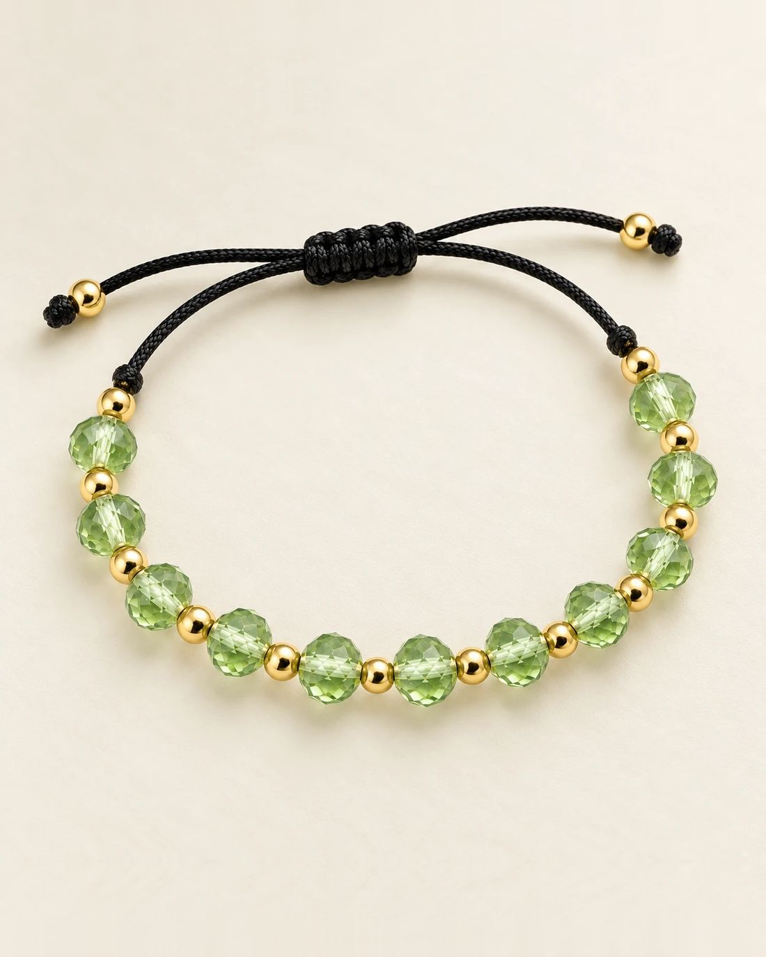 Pulsera de cristal verde claro, foto 1 de 2