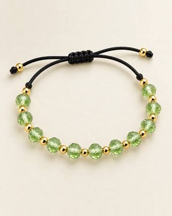 Pulsera de cristal verde claro